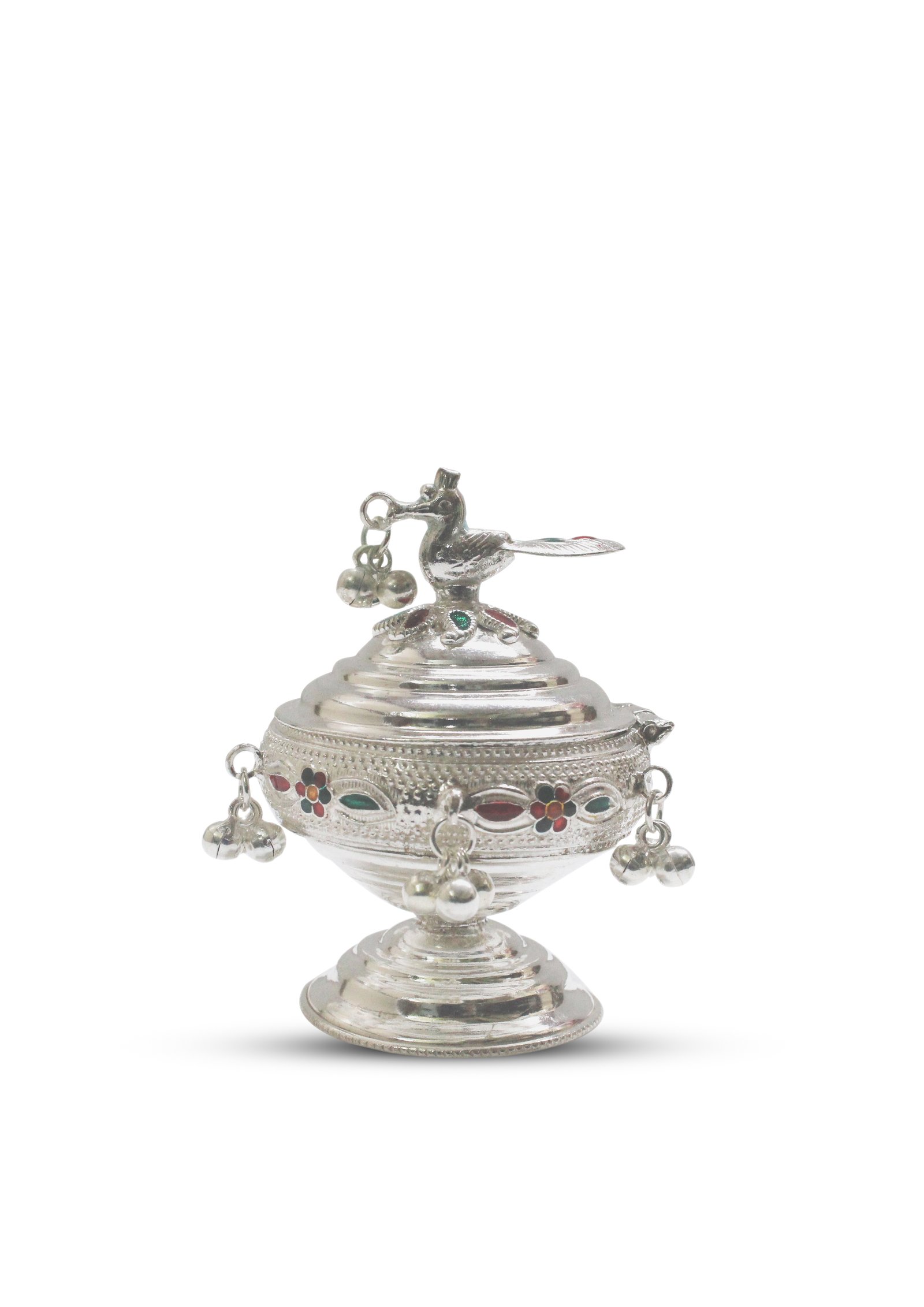 Silver Peacock Kungumam